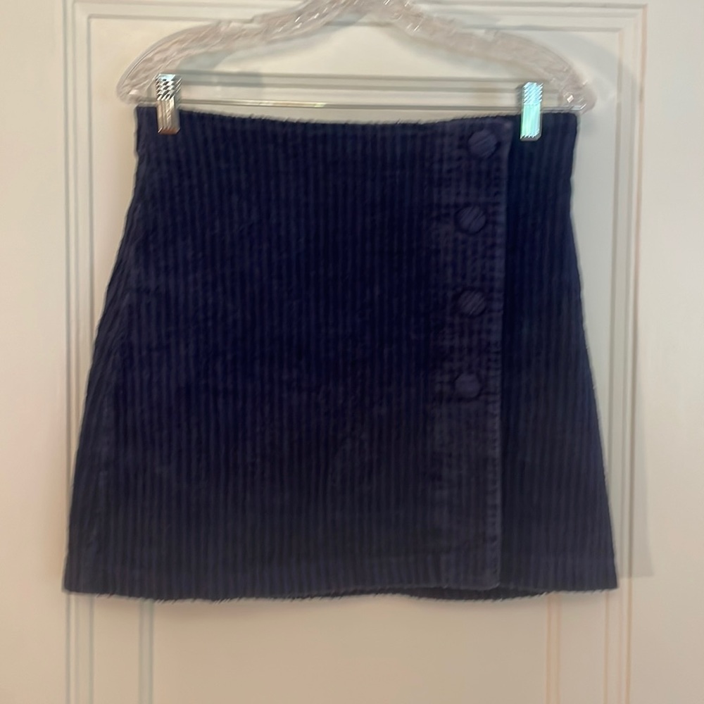 Soft navy corduroy skirt
